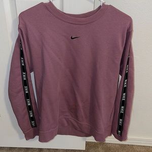 Nike Rose Pink Crew Sweater with Logo Tape